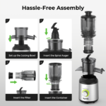 450W 3-Speed Centrifugal Juicer with 4.3&quote; Wide Feed Chute