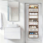 5-Tier Hanging Closet Organizer – Heavy-Duty Storage Shelves - Beige Five Layers