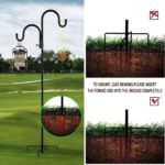 Adjustable Double Shepherd Hook with 5-Prong Base – 2-Sided Pole