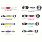 8-Piece Magnetic Stainless Steel Measuring Spoons Set