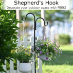 Adjustable Double Shepherd Hook with 5-Prong Base – 2-Sided Pole