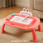 Cartoon Magnetic Drawing Board – Colorful Erasable Doodle Pad - The pink