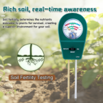 3-in-1 Soil Meter: pH, Moisture & Fertility Tester Battery-Free