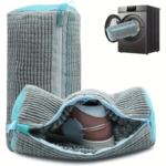 Reusable Sneaker Wash Bag for Washing Machine – Fluffy Protection - Grey