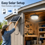 244 LED 360° Solar Hanging Light – Outdoor Shed & Gazebo Lamp - Solar Energy
