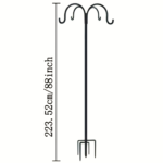 Heavy-Duty Adjustable Shepherd Hook – 4 Hooks & Anti-Tip Base