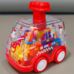 3-Pack Transparent Gear Toy Cars for Kids – Interactive Concept Cars
