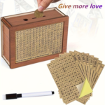 Wooden Savings Challenge Piggy Bank Up to €10,000 – 8 Target Goals - DIY Wooden Piggy Bank