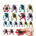 12-Pack Transforming Fidget Spinners – DIY Robot Toys for Kids