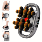 Handheld Massage Gun with 12 Heads & Storage Case - Gray 22 Heads Massage Gun Flag
