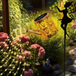 Solar Watering Can Lights Outdoor – Metal Garden Fairy Lantern