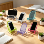 Cute Chair Desk Phone Stand – Anti-Slip Desktop Holder for Phones