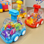 3-Pack Transparent Gear Toy Cars for Kids – Interactive Concept Cars