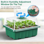 4-Pack Heavy-Duty Seed Starter Trays with Vents – 48 Cells