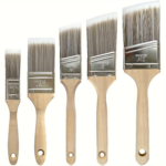 5-Piece Professional Paint Brush Set – Synthetic Bristles & Wood Handles