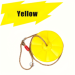 Octagonal Petal Disc Swing with Heavy-Duty Rope for Kids - Yellow