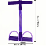 Multifunction Pedal Puller Resistance Band – Purple Workout Rope for Waist & Legs