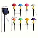 Solar Mushroom Garden Lights 8-Piece – Cracked Glass Outdoor Decor