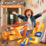 Kids Pretend Play Tool Set with Toolbox & Screwdriver 10–30 Pcs