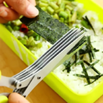 5-Blade Stainless Steel Herb & Scallion Scissors with Cleaning Comb