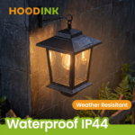 Solar Outdoor Wall Lanterns 2-Pack – 3000K Warm White Sconces